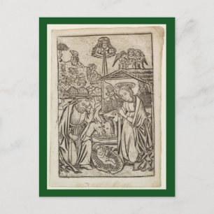 RENAISSANCE PRINT OF NATIVITY CHRISTMAS KAART