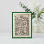 RENAISSANCE PRINT OF NATIVITY CHRISTMAS KAART (Staand voorkant)
