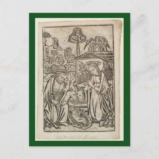 RENAISSANCE PRINT OF NATIVITY CHRISTMAS KAART (Voorkant)