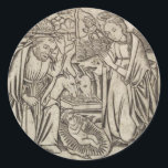 RENAISSANCE PRINT OF NATIVITY CHRISTMAS KAART RONDE STICKER<br><div class="desc">VERNIEUWINGSAFDRUKKING VAN KAARTEN,  STICKERS,  BRIEFKAARTEN,  NATIVITEITSKRISTMAS</div>
