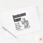 Renaissance Rapper Vierkante Sticker (Envelop)