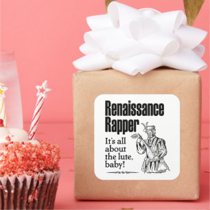 Renaissance Rapper Vierkante Sticker