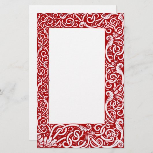 Renaissance Red Briefpapier (Voorkant / Achterkant)