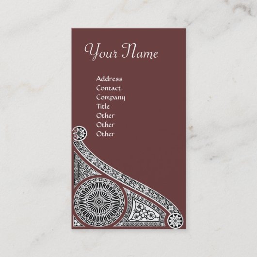 RENAISSANCE Red brown Visitekaartje (Voorkant)
