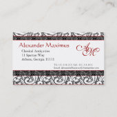 Renaissance Red, White en Black Visitekaartjes (Achterkant)