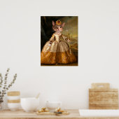 Renaissance Royal Pet Portrait Painting by Milly M Poster (Keuken)