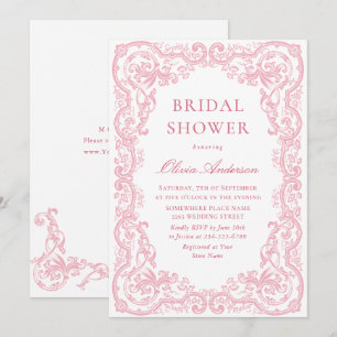 Renaissance Roze Blush Bloemen Vrijgezellenfeest Kaart