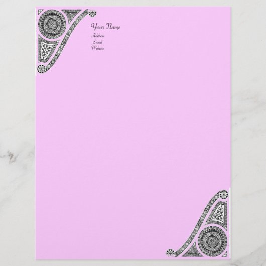 RENAISSANCE, roze Gepersonaliseerd Briefhoofd (Voorkant)
