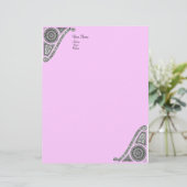 RENAISSANCE, roze Gepersonaliseerd Briefhoofd (Staand voorkant)