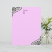 RENAISSANCE ,roze paars Briefhoofd Ontwerp (Staand voorkant)