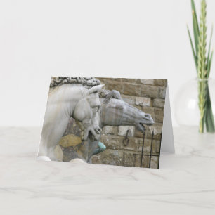 Renaissance ruiterstandbeeld Blank Note Kaart