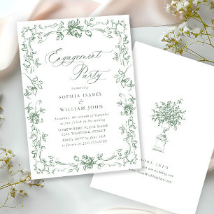 Renaissance  Sage Green ENGAGEMENT PARTY Kaart