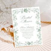 Renaissance  Sage Green Floral Vrijgezellenfeest Kaart