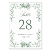 Renaissance  Sage Green Floral Wedding Kaart (Achterkant)