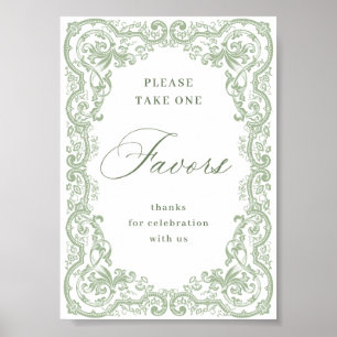 Renaissance Sage Green geeft de voorkeur aan een Poster