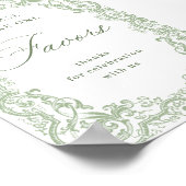 Renaissance  Sage Green geeft de voorkeur aan een  Poster (Hoek)