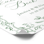 Renaissance  Sage Green Guestbook Sign Poster (Hoek)