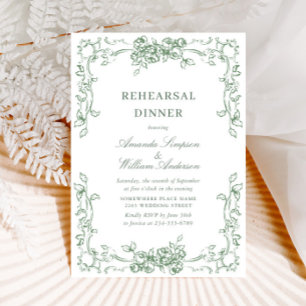 Renaissance Sage Green repetitie diner Kaart