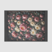 Renaissance schilderij tapijt van pioenroos bloeme tissuepapier (Voorkant)