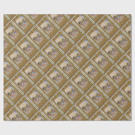 RENAISSANCE SCHILDERIJ VAN DE GEBOORTE ALS KERST K CADEAUPAPIER (Vlak)