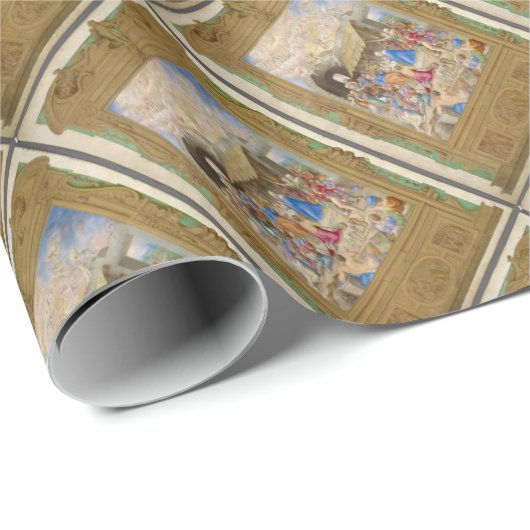 RENAISSANCE SCHILDERIJ VAN DE GEBOORTE ALS KERST K CADEAUPAPIER (Rol Hoek)