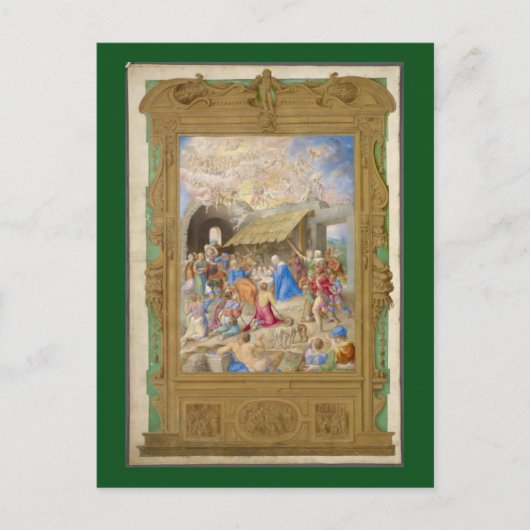 RENAISSANCE SCHILDERIJ VAN DE GEBOORTE ALS KERST K FEESTDAGENKAART (Voorkant)