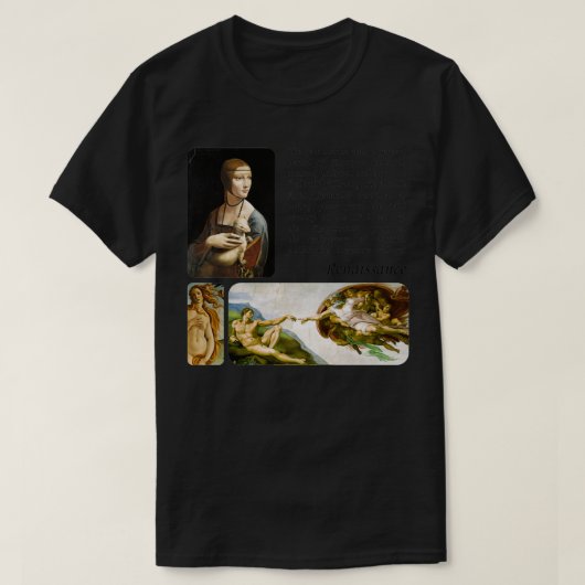 renaissance schilderijen filosofie t-shirt (Design voorkant)