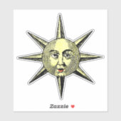 Renaissance Science Astronomy Handgekleurde zon Sticker (Vel)