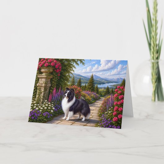 Renaissance Shetland Sheepdog Blank Kaart (Voorkant)