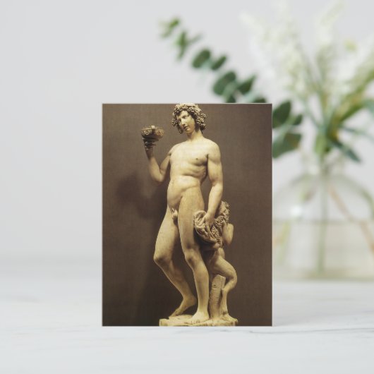 renaissance status Bacchus door Michelangelo Briefkaart (Staand voorkant)