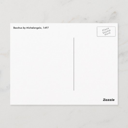 renaissance status Bacchus door Michelangelo Briefkaart (Achterkant)