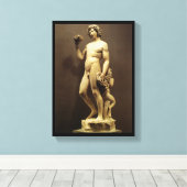 renaissance status Bacchus door Michelangelo Canvas Afdruk (Insitu (Houten vloer))
