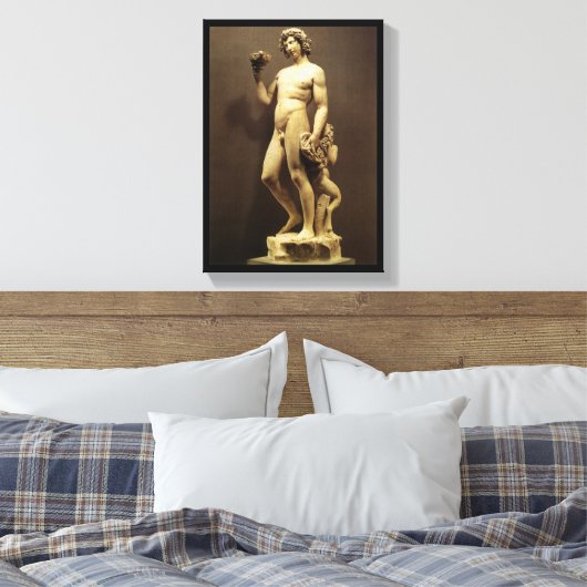  renaissance status Bacchus door Michelangelo Canvas Afdruk (Insitu (Slaapkamer))