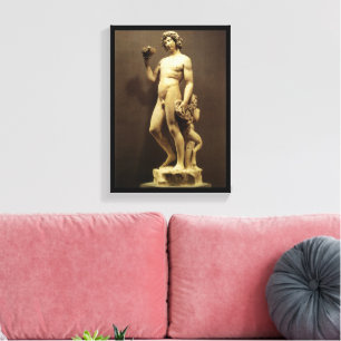renaissance status Bacchus door Michelangelo Canvas Afdruk