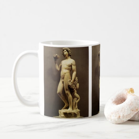 renaissance status Bacchus door Michelangelo Koffiemok (Met donut)