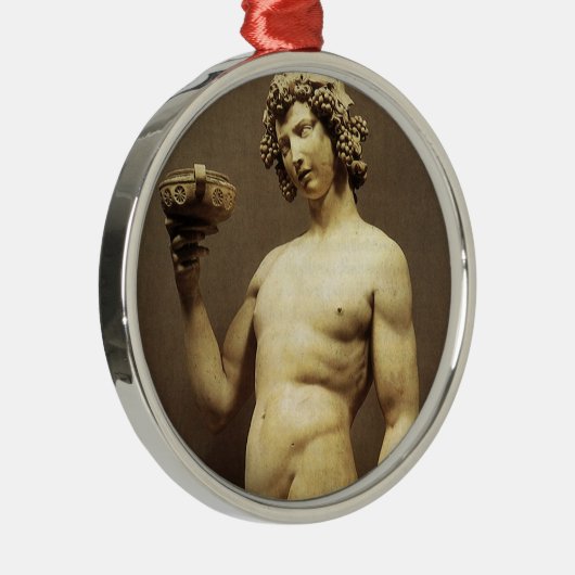  renaissance status Bacchus door Michelangelo Metalen Ornament (Rechts)