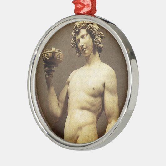 renaissance status Bacchus door Michelangelo Metalen Ornament (Links)