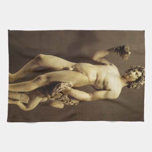  renaissance status Bacchus door Michelangelo Theedoek (Horizontaal)