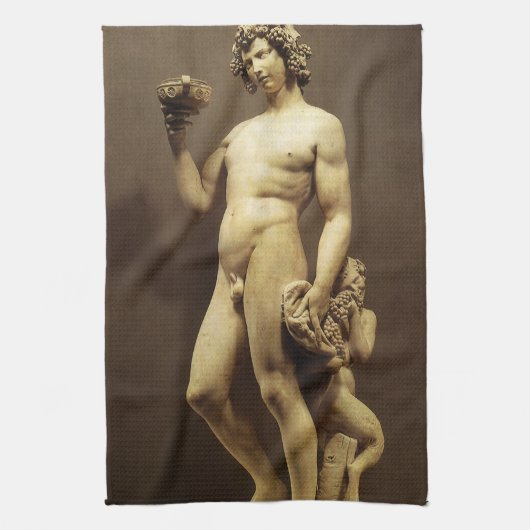 renaissance status Bacchus door Michelangelo Theedoek (Verticaal)