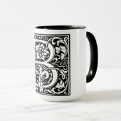 Renaissance stijl alfabet letter B op Mok (Voorkant rechts)