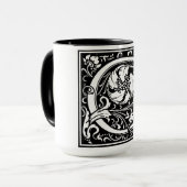 Renaissance stijl alfabet letter C op Mok (Voorkant links)