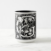 Renaissance stijl alfabet letter g op Mok (Midden)
