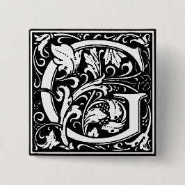 Renaissance stijl alfabet letter G - Speldje