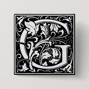 Renaissance stijl alfabet letter G - Speldje