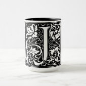 Renaissance stijl alfabet letter j op Mok (Midden)