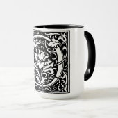 Renaissance stijl alfabet letter O op Mok (Voorkant rechts)