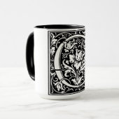 Renaissance stijl alfabet letter O op Mok (Voorkant links)