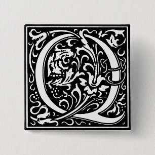 Renaissance stijl alfabet letter Q - Speldje
