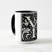 Renaissance stijl alfabet letter Y op Mok (Voorkant links)