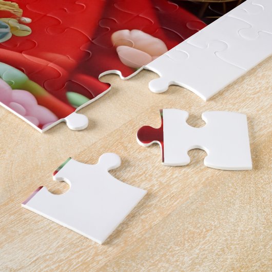 Renaissance stijl maiden in blauw-schilderij legpuzzel (Zijkant)